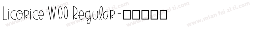 Licorice W00 Regular字体转换